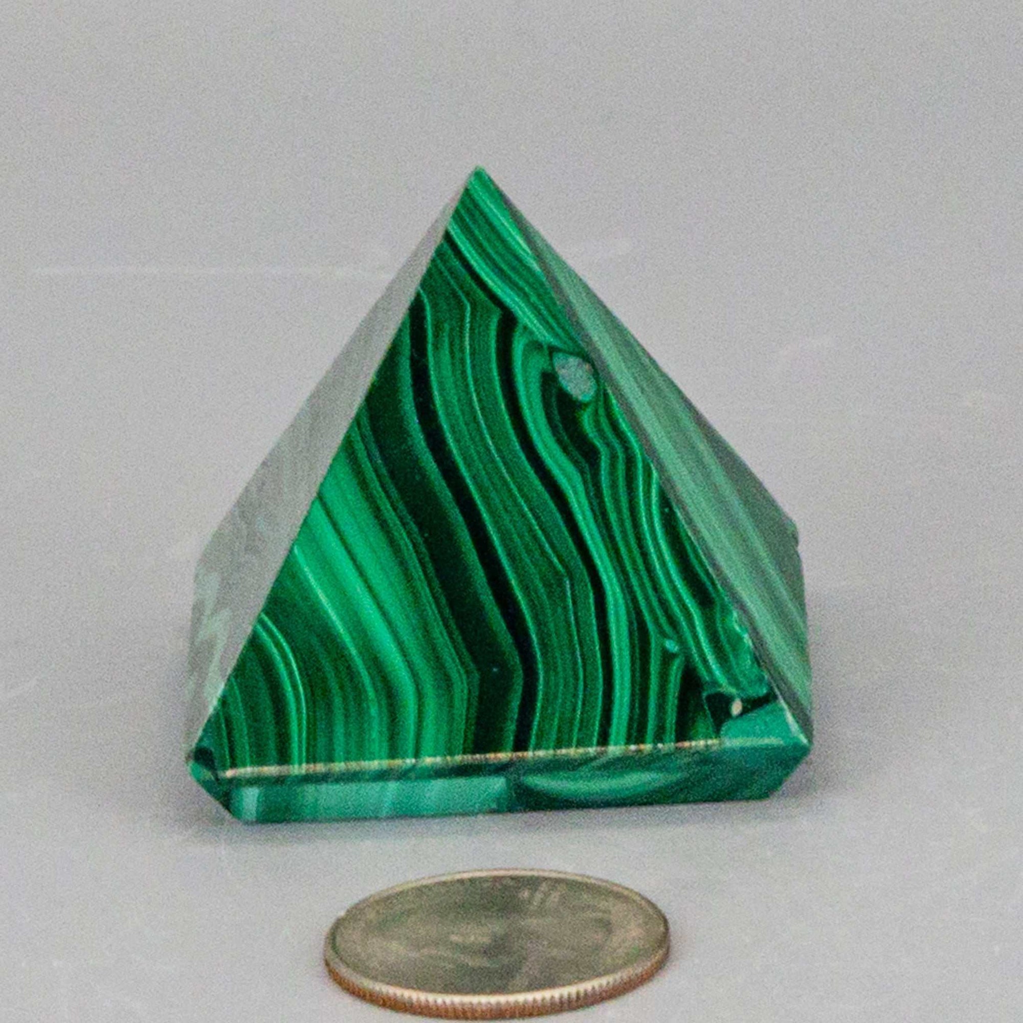Malachite Pyramid, High Quality Crystal
