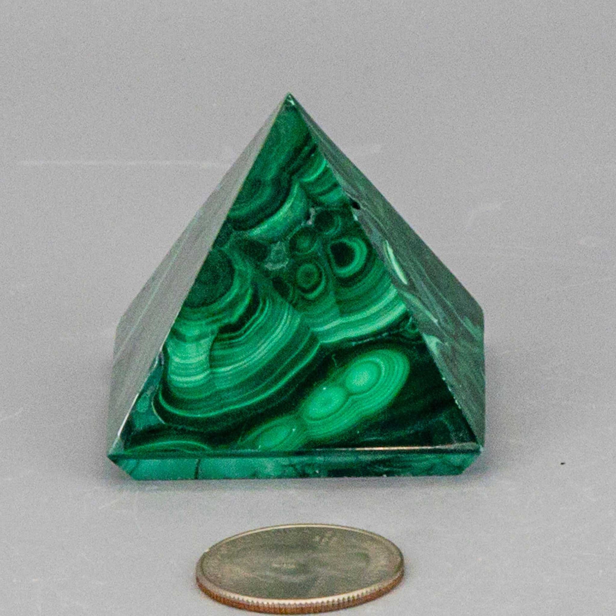 Malachite Pyramid, High Quality Crystal