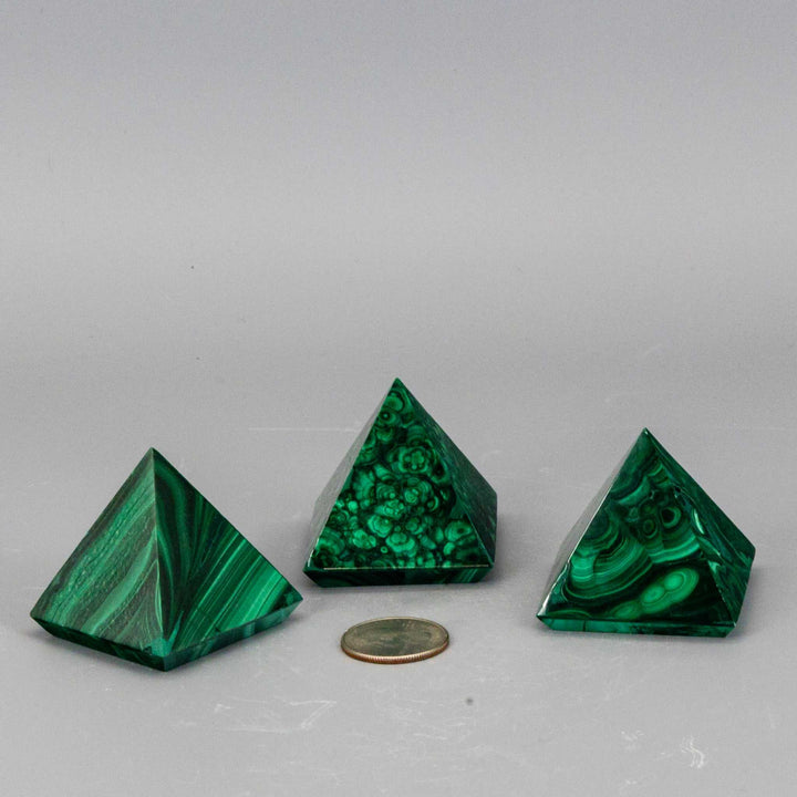 Malachite Pyramid, High Quality Crystal