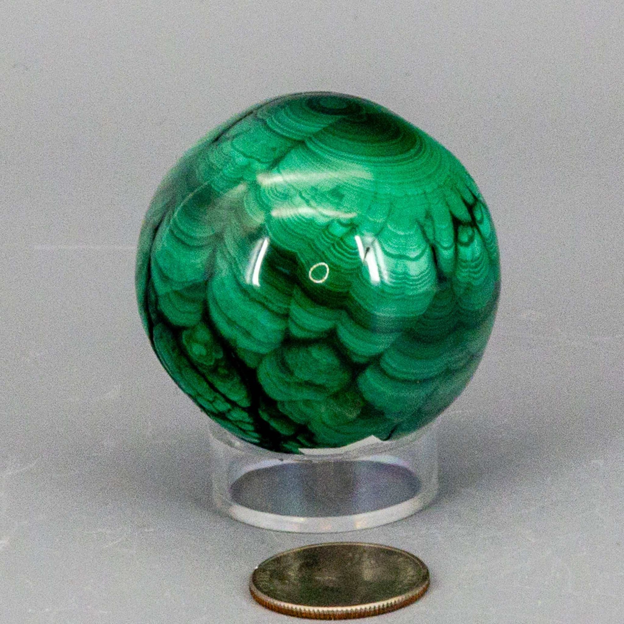 Malachite Sphere, Protective Healing Crystal