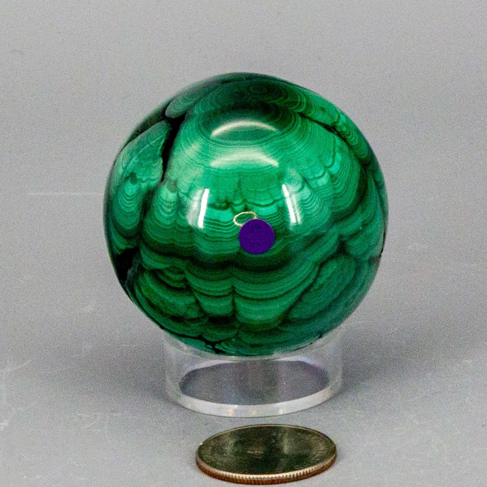 Malachite Sphere, Protective Healing Crystal