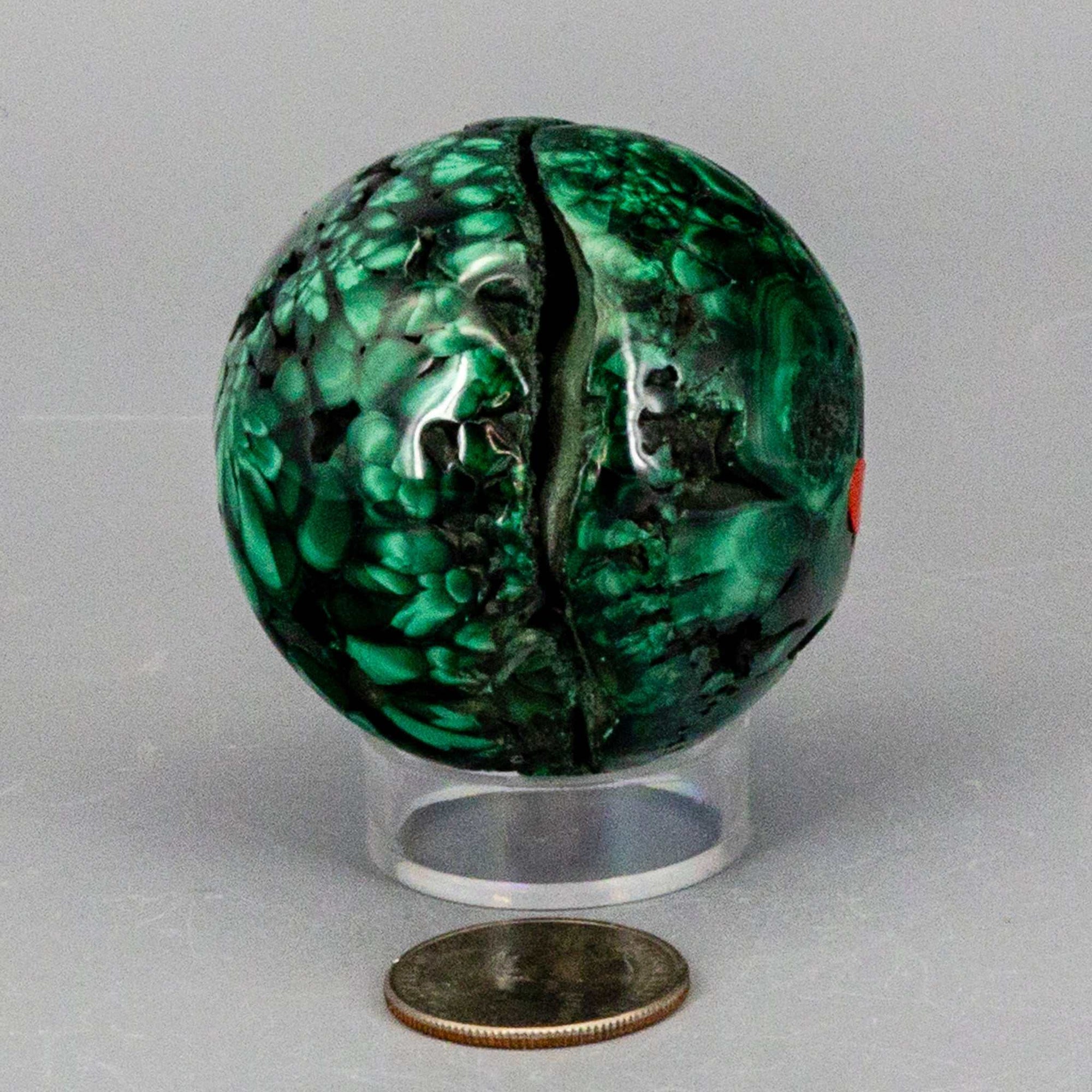 Malachite Sphere, Protective Healing Crystal