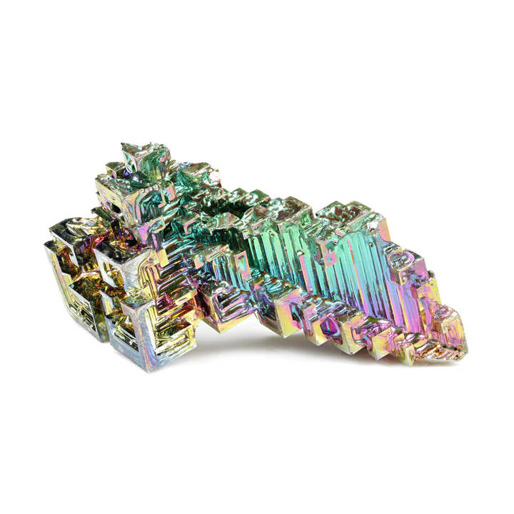Bismuth Crystal Specimen | Lab-Grown Iridescent Metal