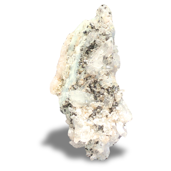 Quartz, Prehnite &amp; Babingtonite Mineral Specimen