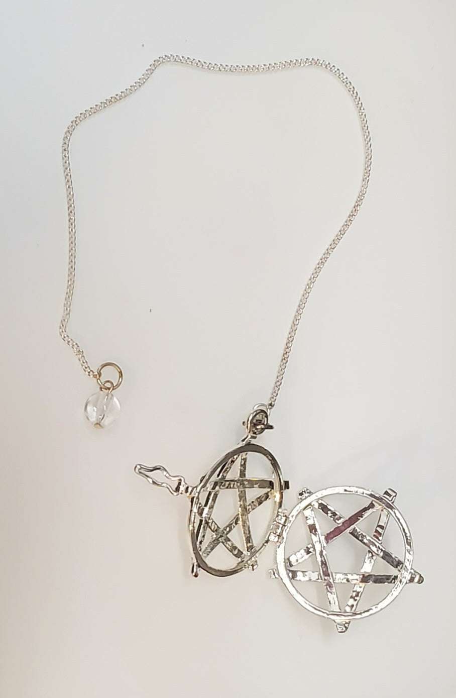 Changeable Pentagram Pendulum Set with 7 Chakra Stones