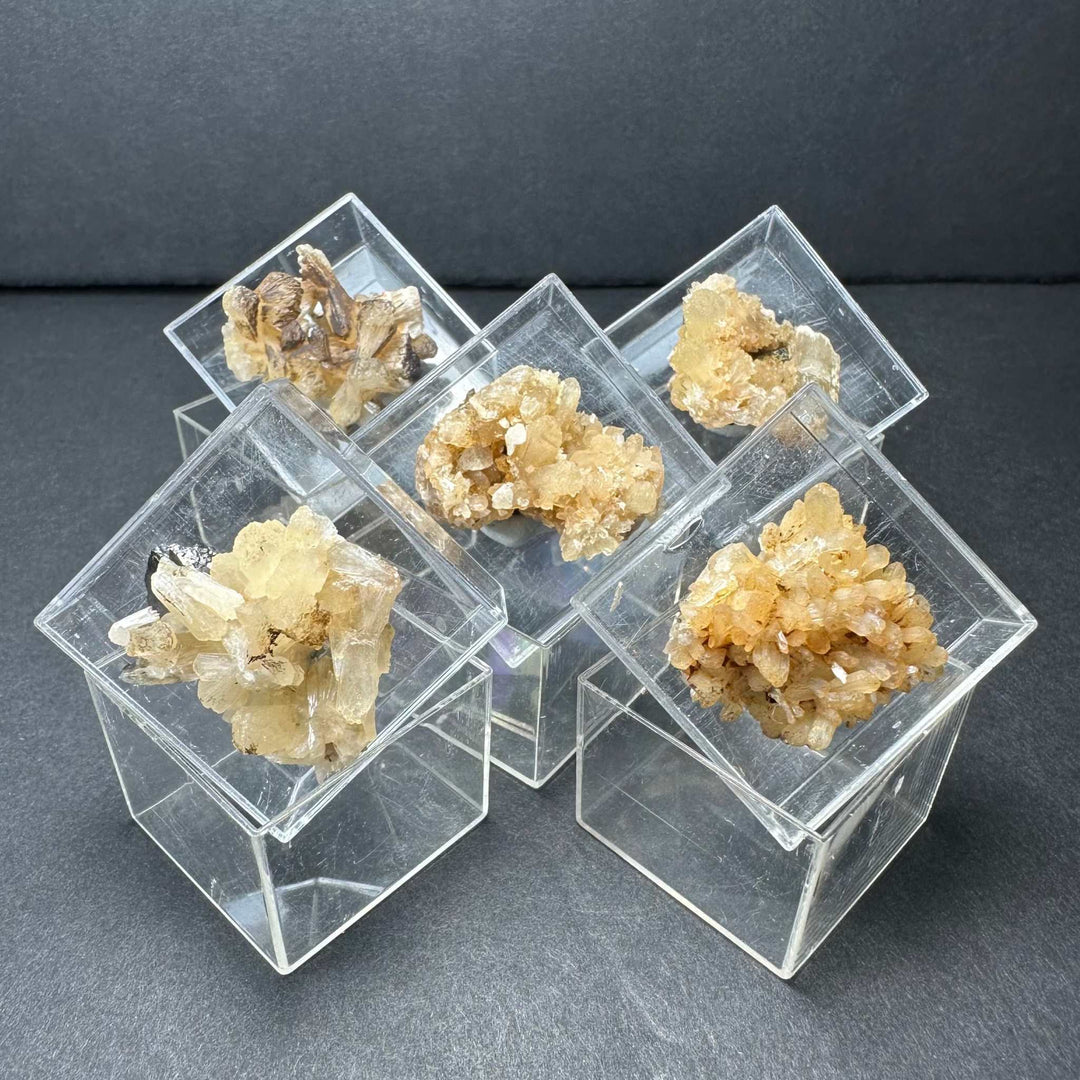Thumbnail Specimens in Acrylic Box from Morocco