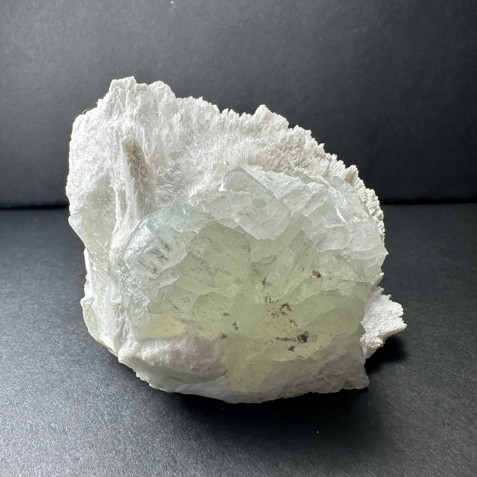 Mordenite with Green Apophyllite from India