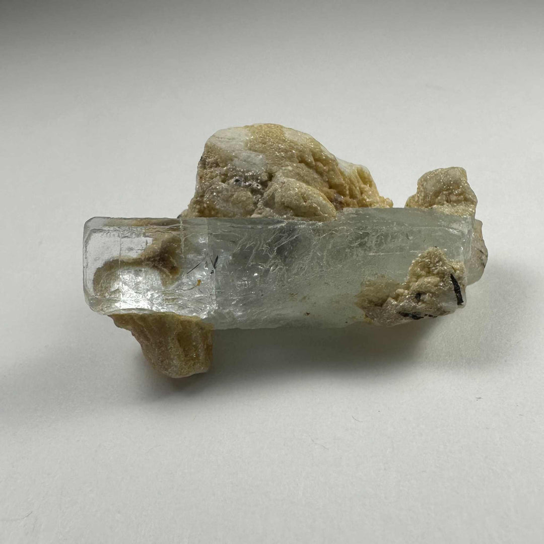 Aquamarine on Albite with Black Tourmaline Shigar Valley, Skardu, Pakistan