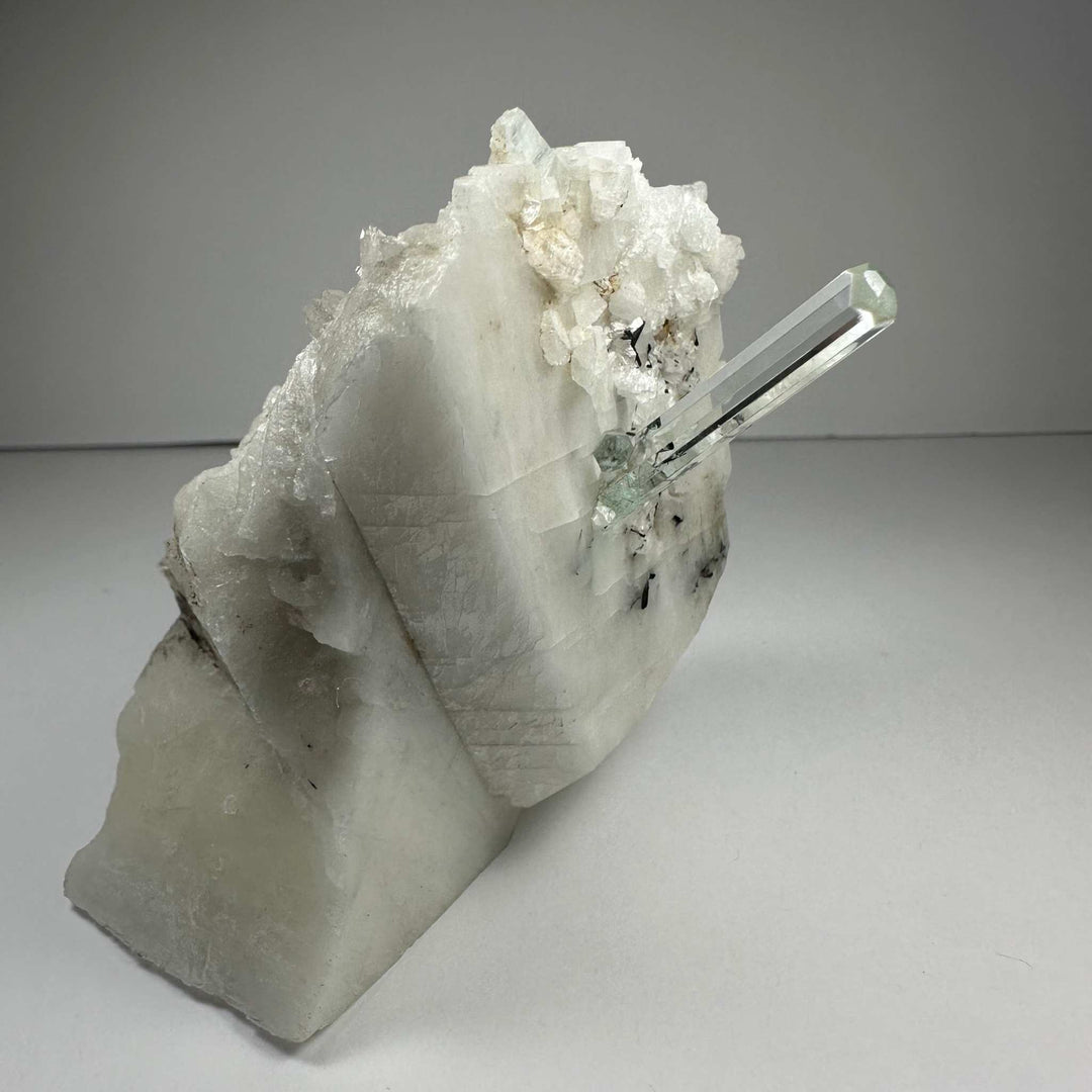 Aquamarine Beryl on Albite