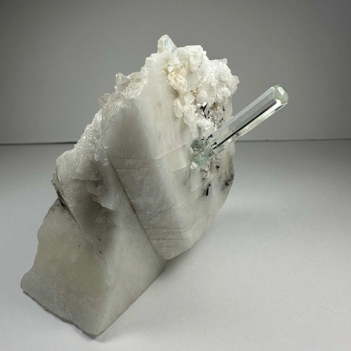 Aquamarine Beryl on Albite