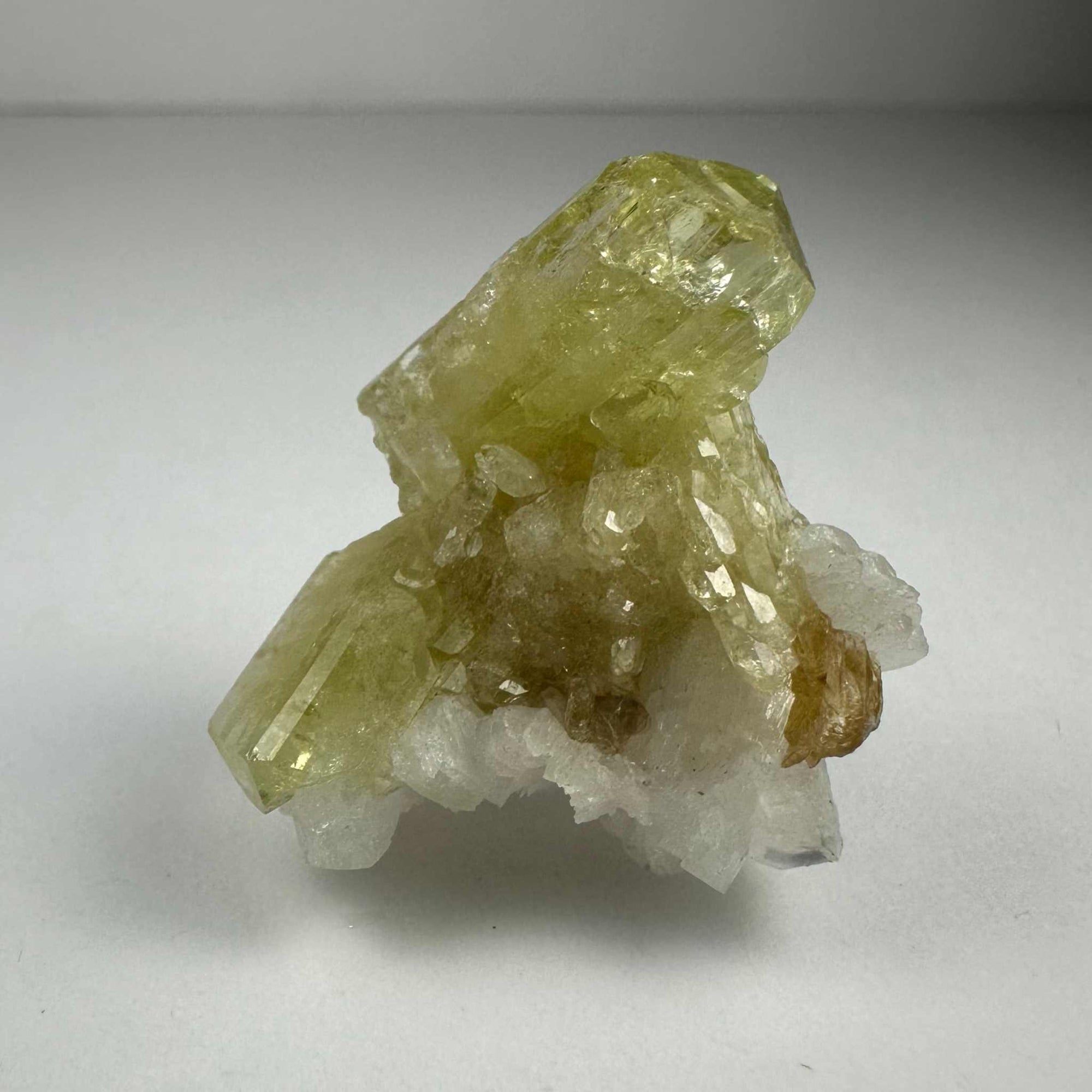 Brazilianite on Albite