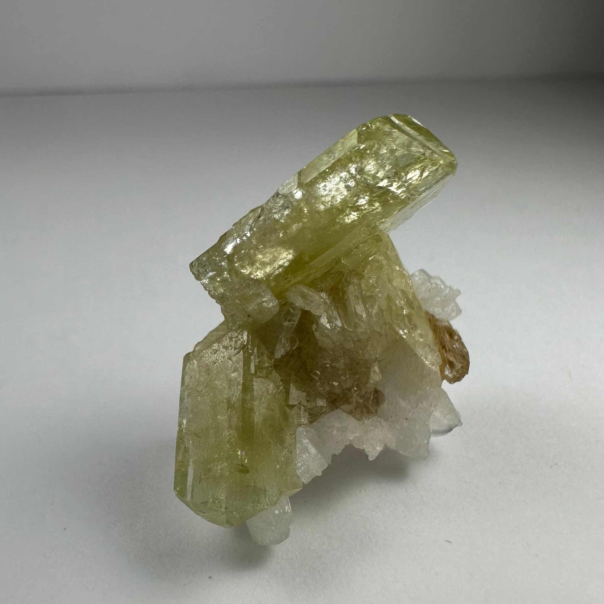 Brazilianite on Albite