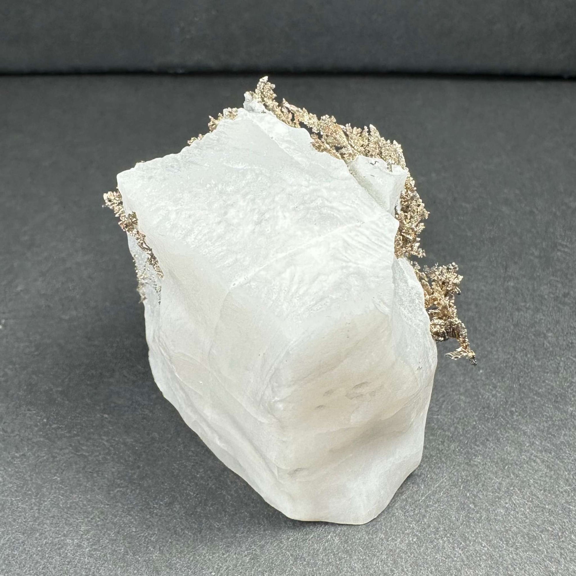 Native Dendritic Silver on Calcite from Morocco