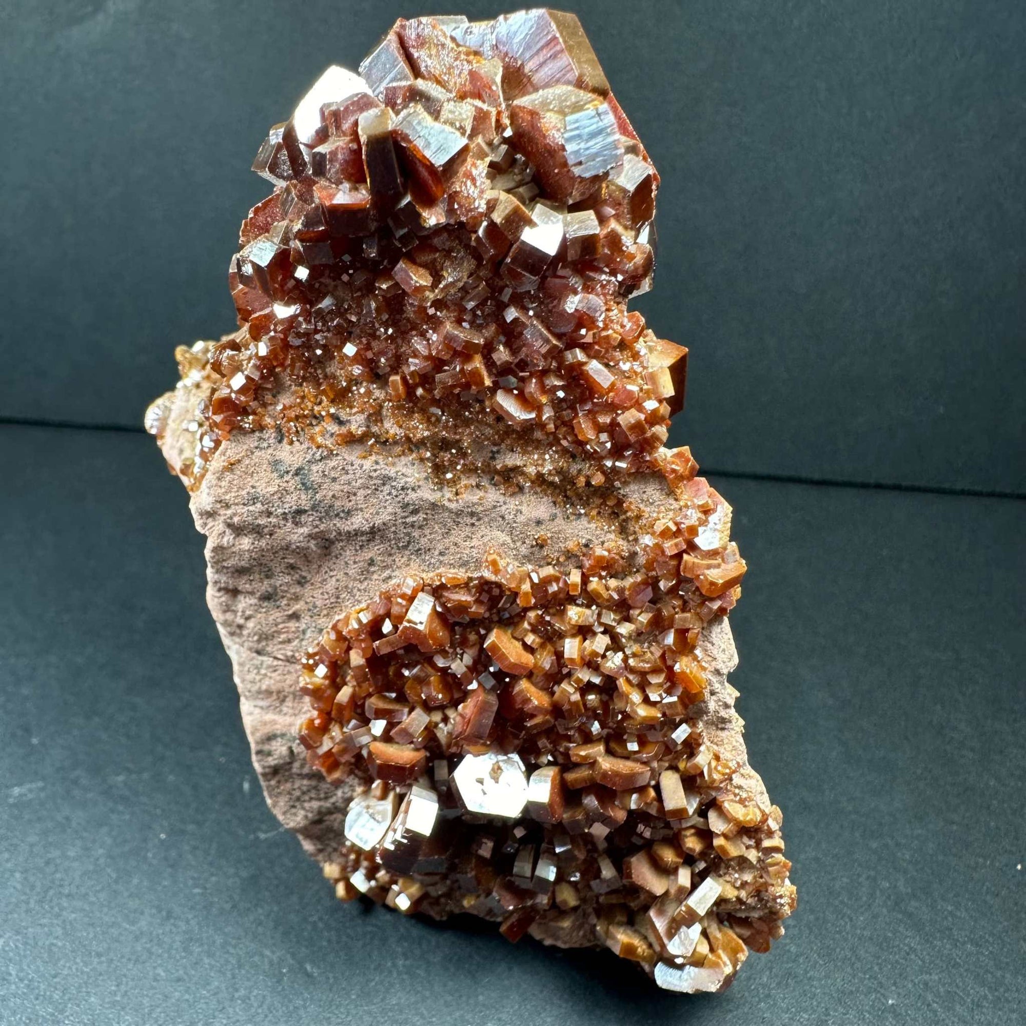 Vanadinite Cluster on Matrix from Mibladen, Morocco