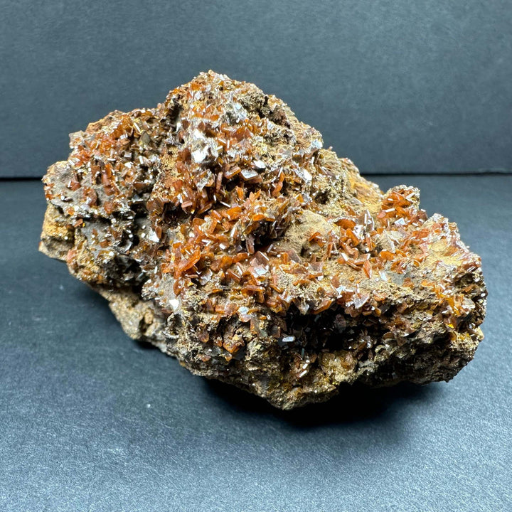 Wulfenite Cluster on Matrix from Maoniuping Mine, Sichuan, China