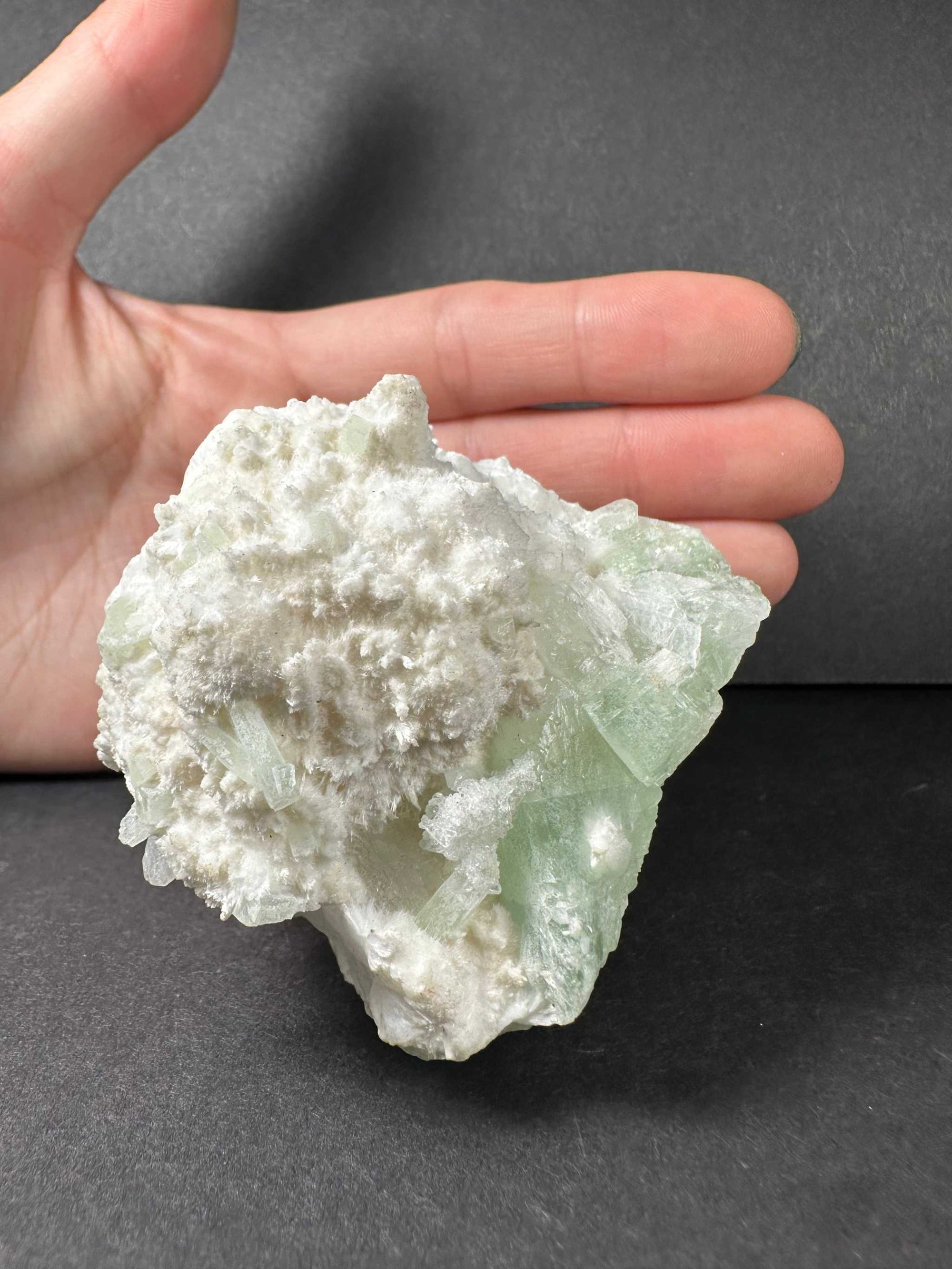 Green Apophyllite with Mordenite 178g