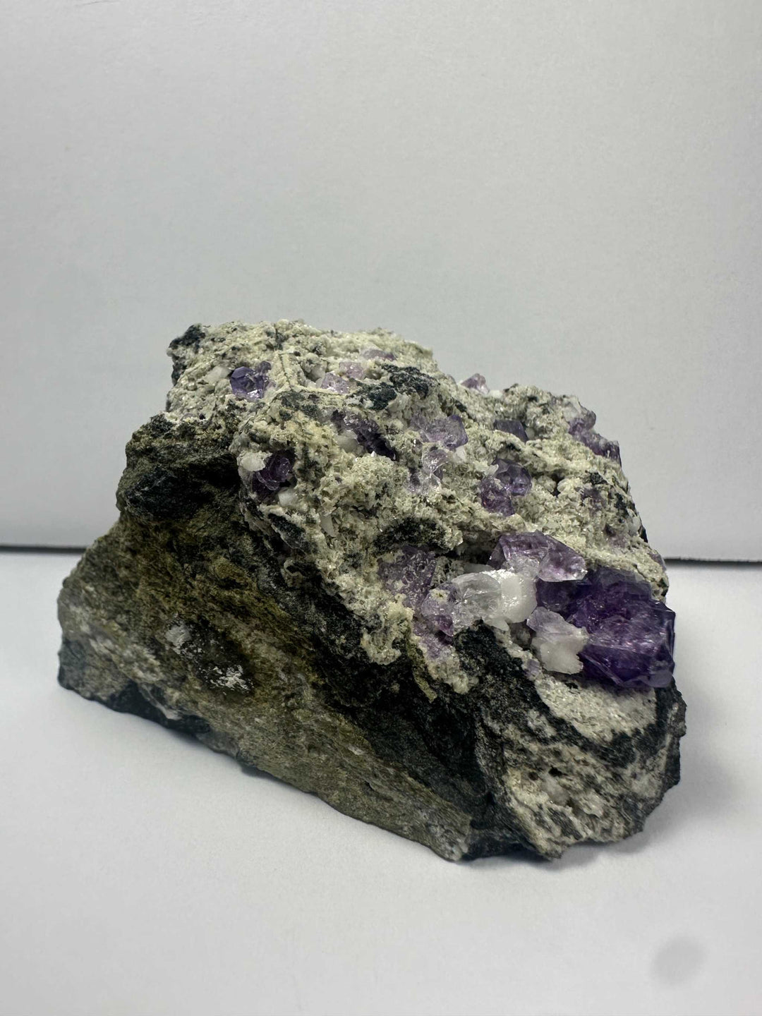 Purple Fluorite Clusters on Matrix