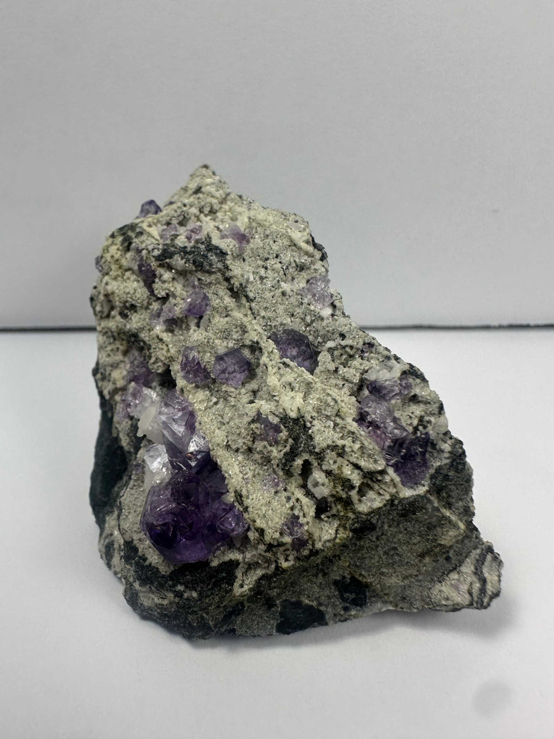 Purple Fluorite Clusters on Matrix
