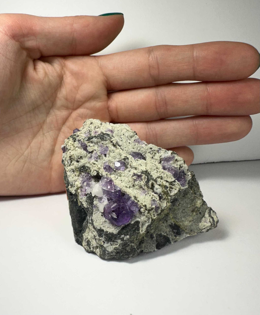 Purple Fluorite Clusters on Matrix