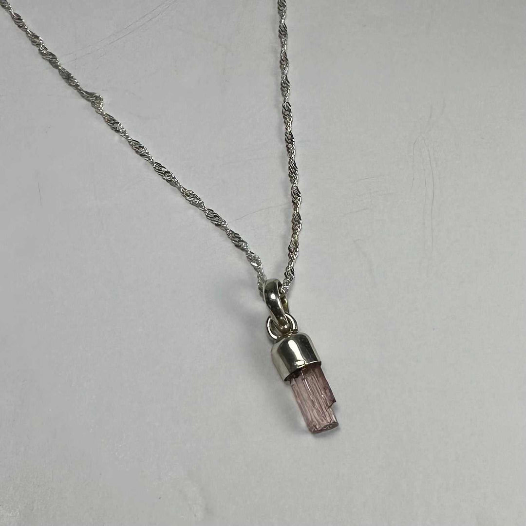 Natural Tourmaline Pencil Pendant
