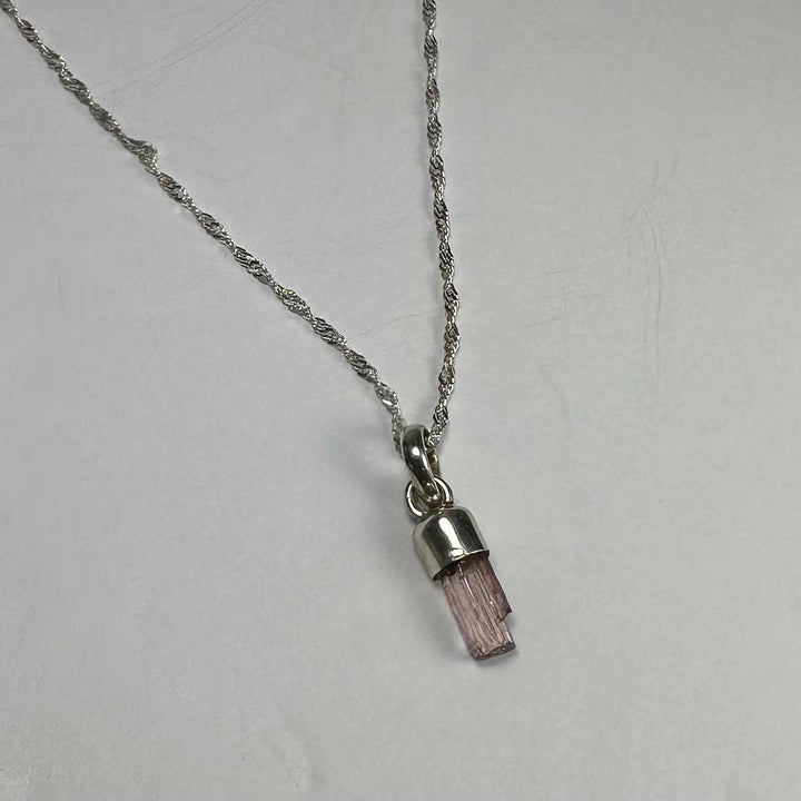 Natural Tourmaline Pencil Pendant