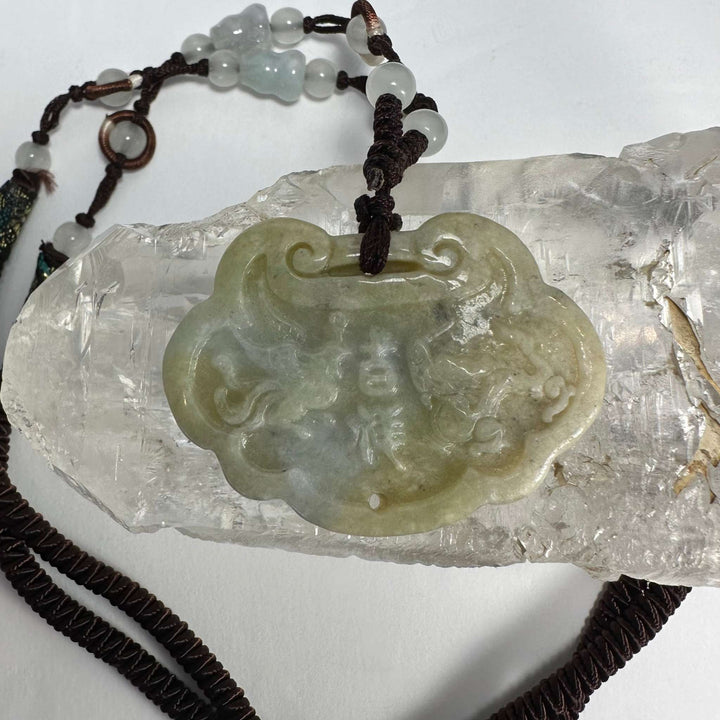 Dragon &amp; Phoenix Nephrite Jade Necklace