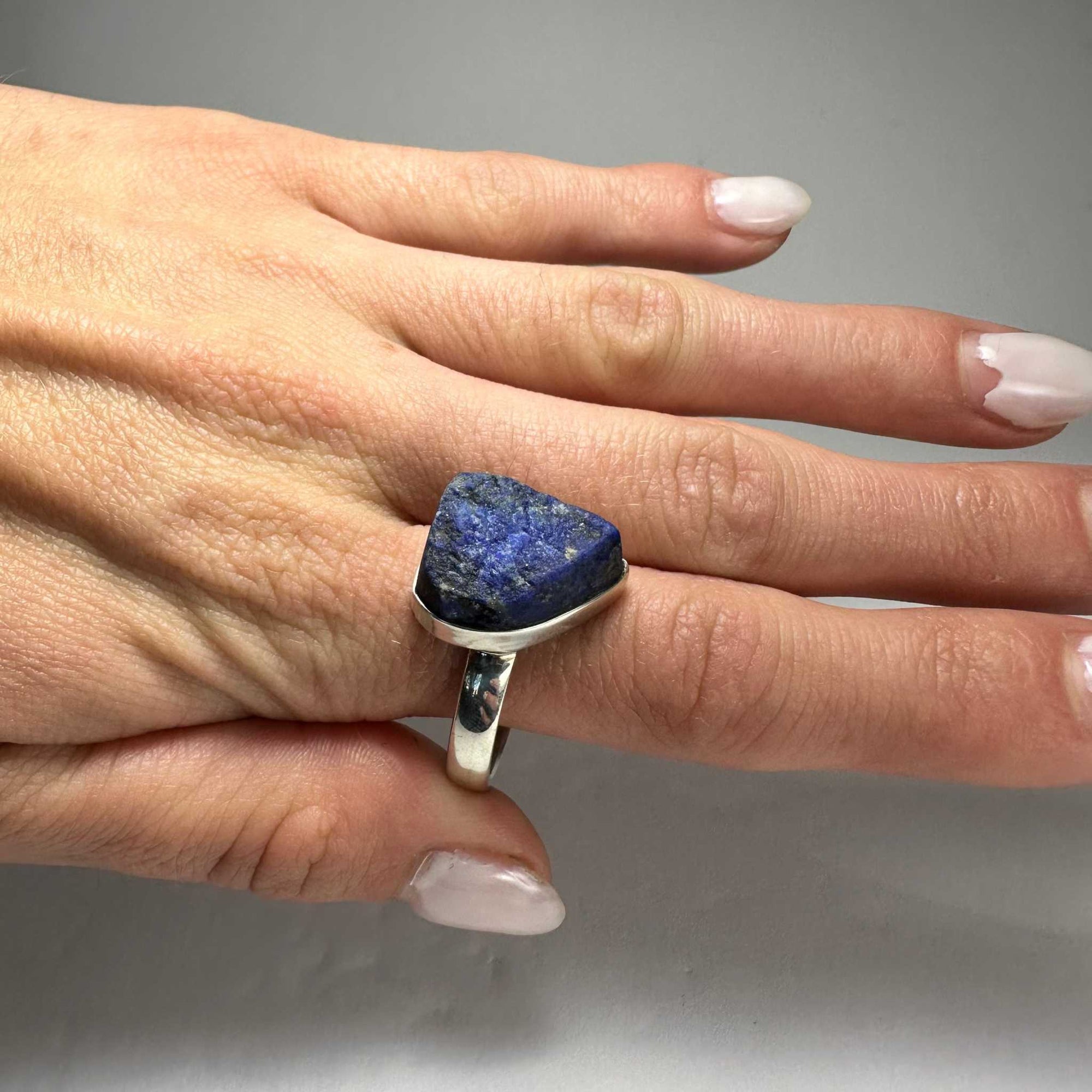 Natural Lapis Lazuli Rough Ring