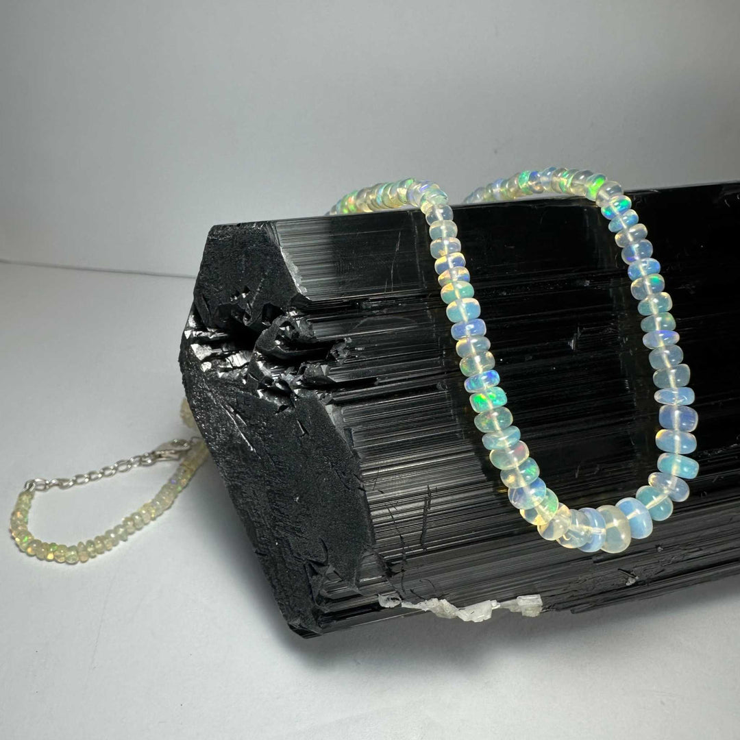Welo Opal Graduated Bead Necklace Ethiopia