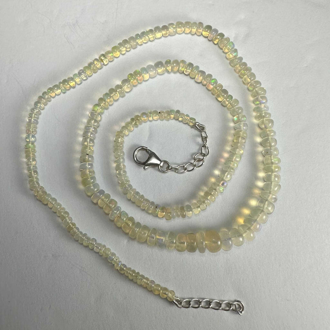 Welo Opal Graduated Bead Necklace Ethiopia