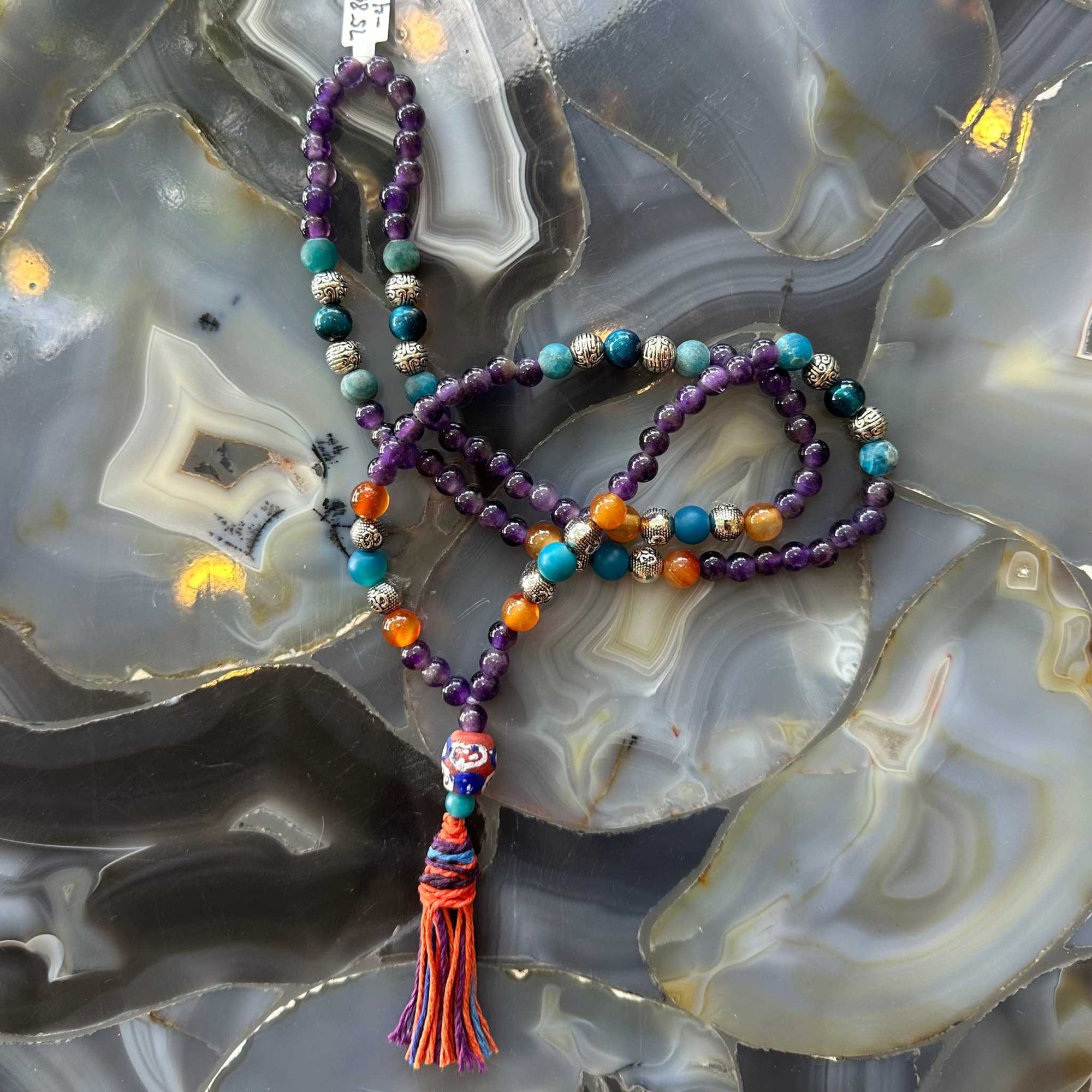 Amethyst Mala with Mixed Stone Beads