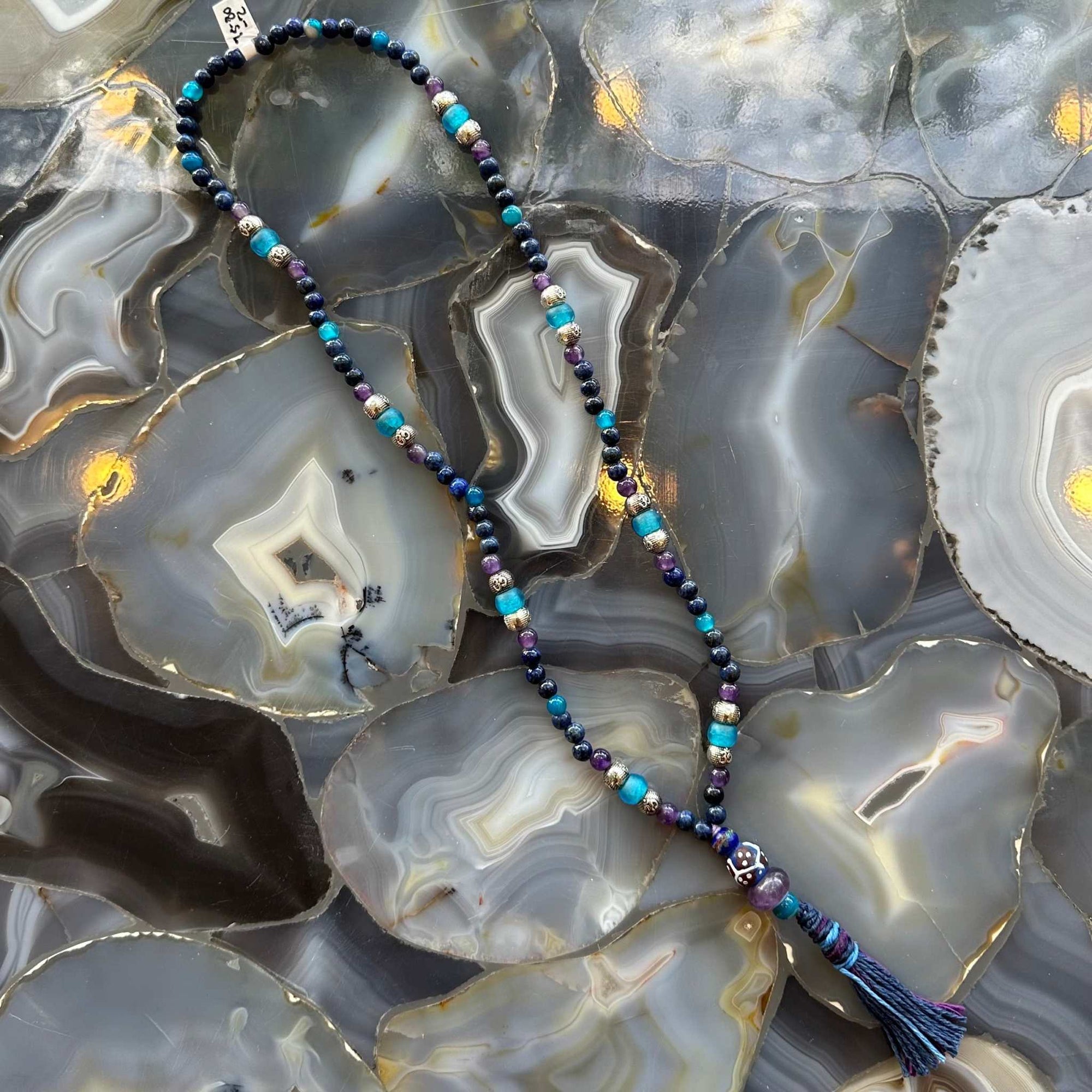 Lapis Lazuli Mala with Mixed Stone Beads