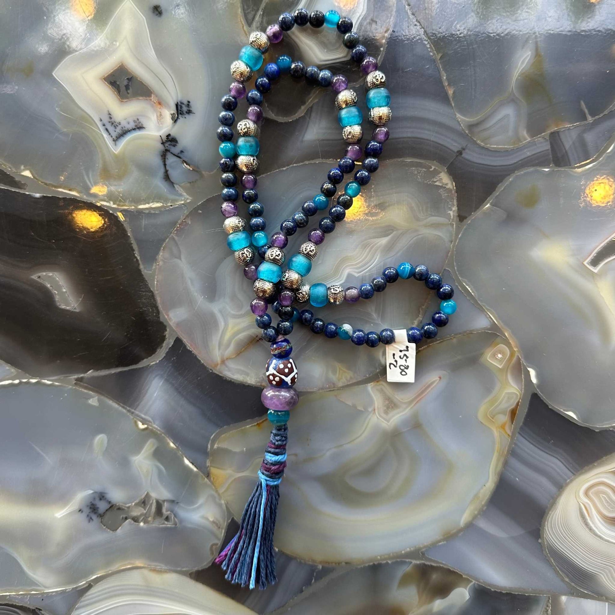 Lapis Lazuli Mala with Mixed Stone Beads
