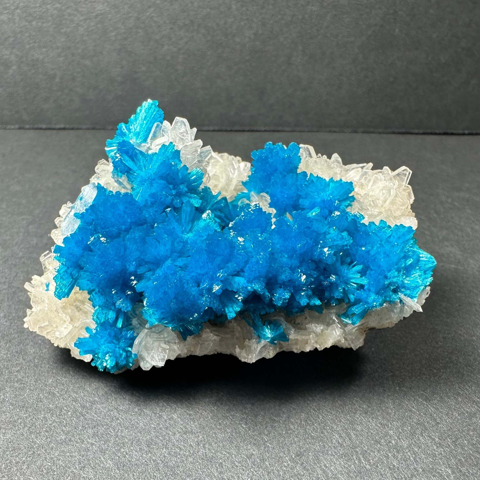 Cavansite with Stilbite on Matrix from Pune, Maharashtra, India