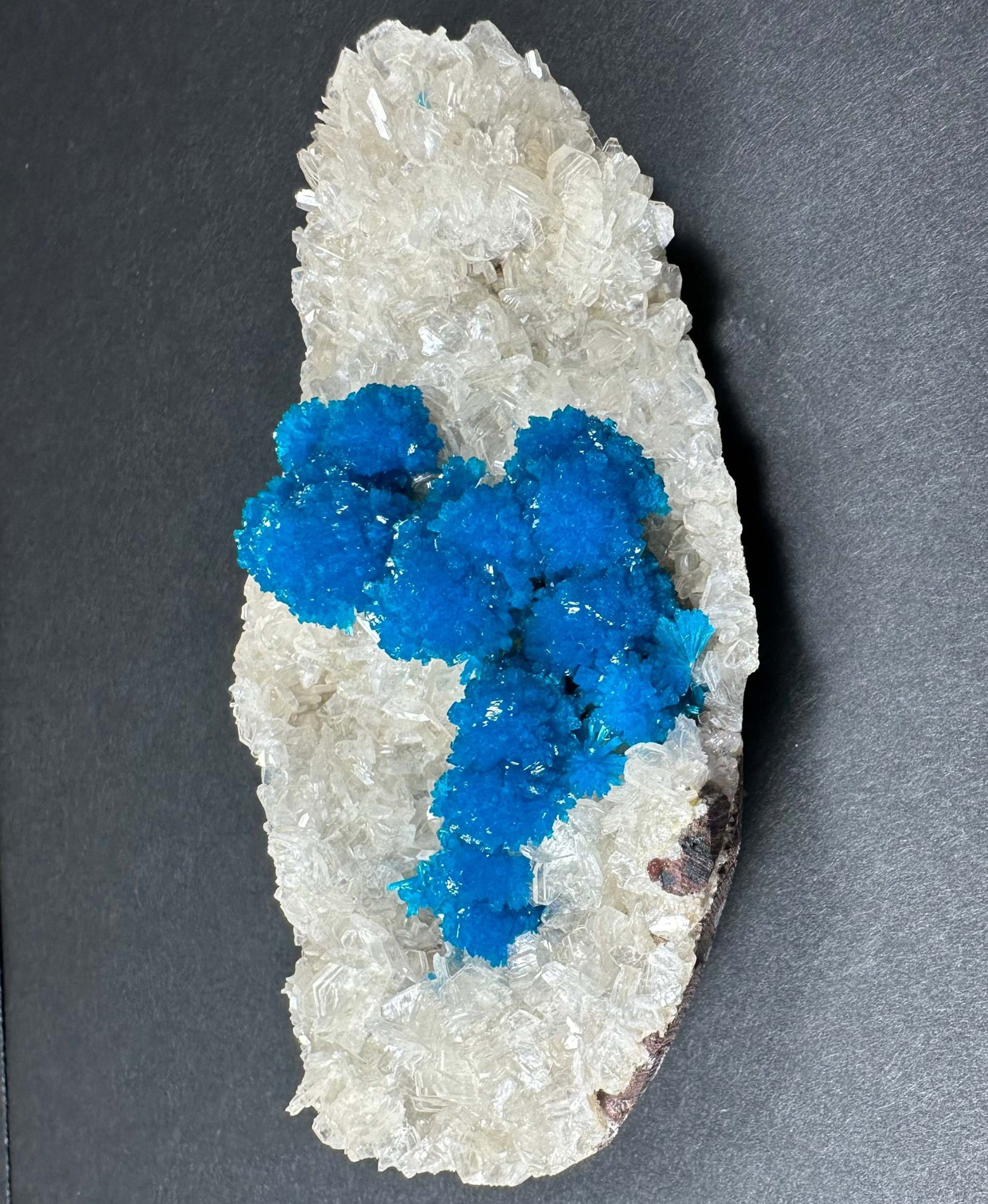 Cavansite with Stilbite on Matrix from Pune, India