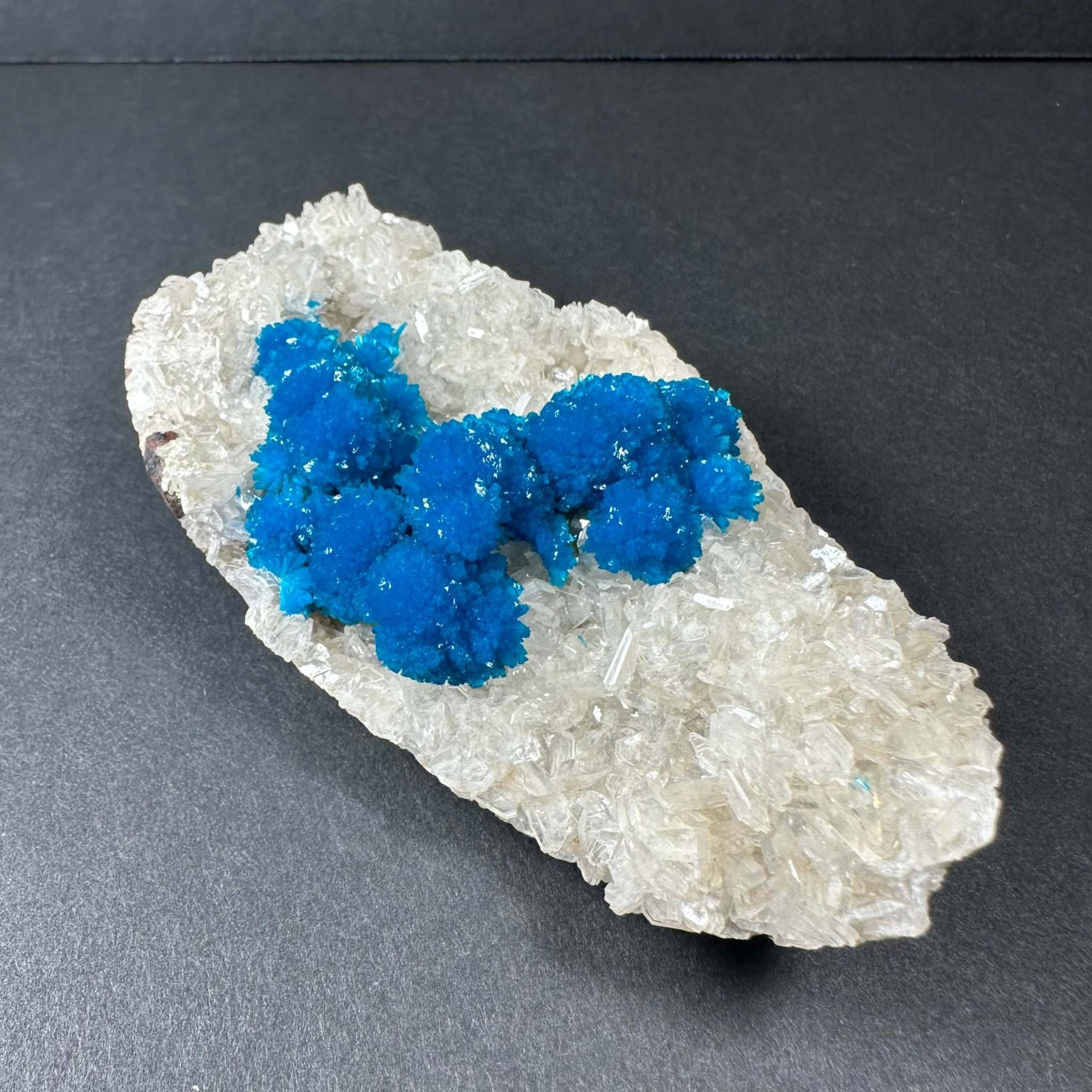 Cavansite with Stilbite on Matrix from Pune, India