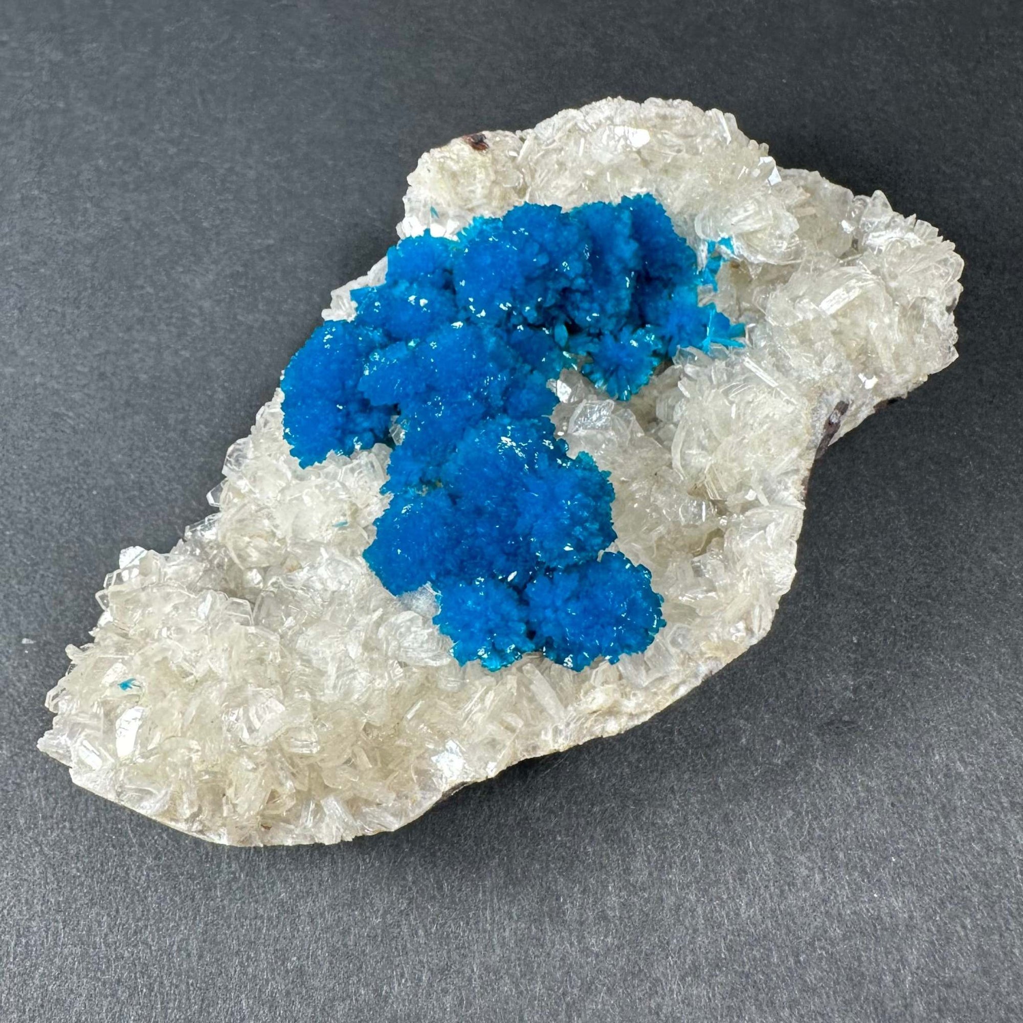 Cavansite with Stilbite on Matrix from Pune, India