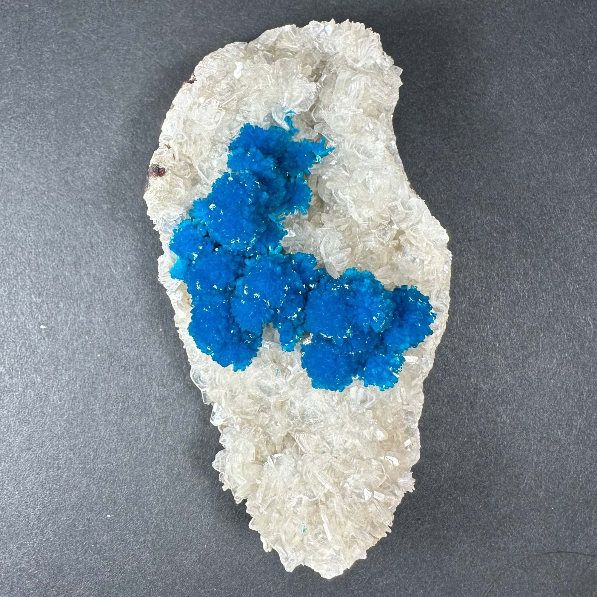 Cavansite with Stilbite on Matrix from Pune, India