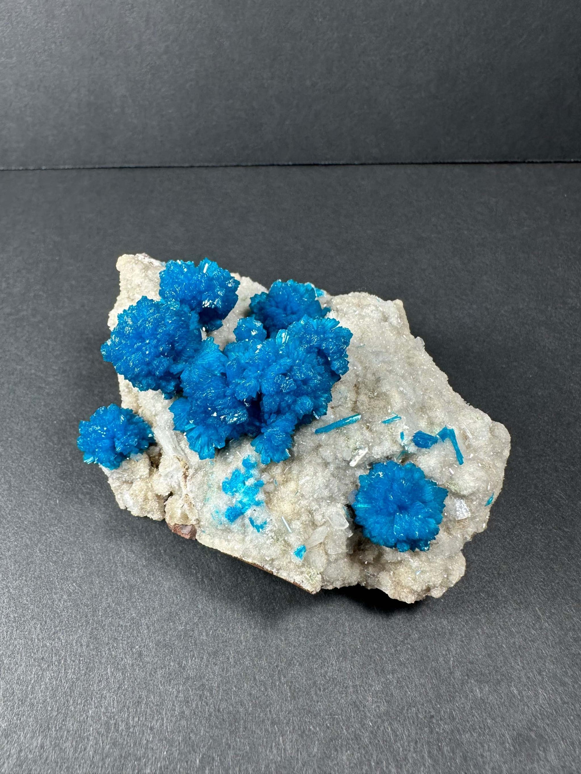 Cavansite with Stilbite on Matrix from Maharashtra, Pune, India