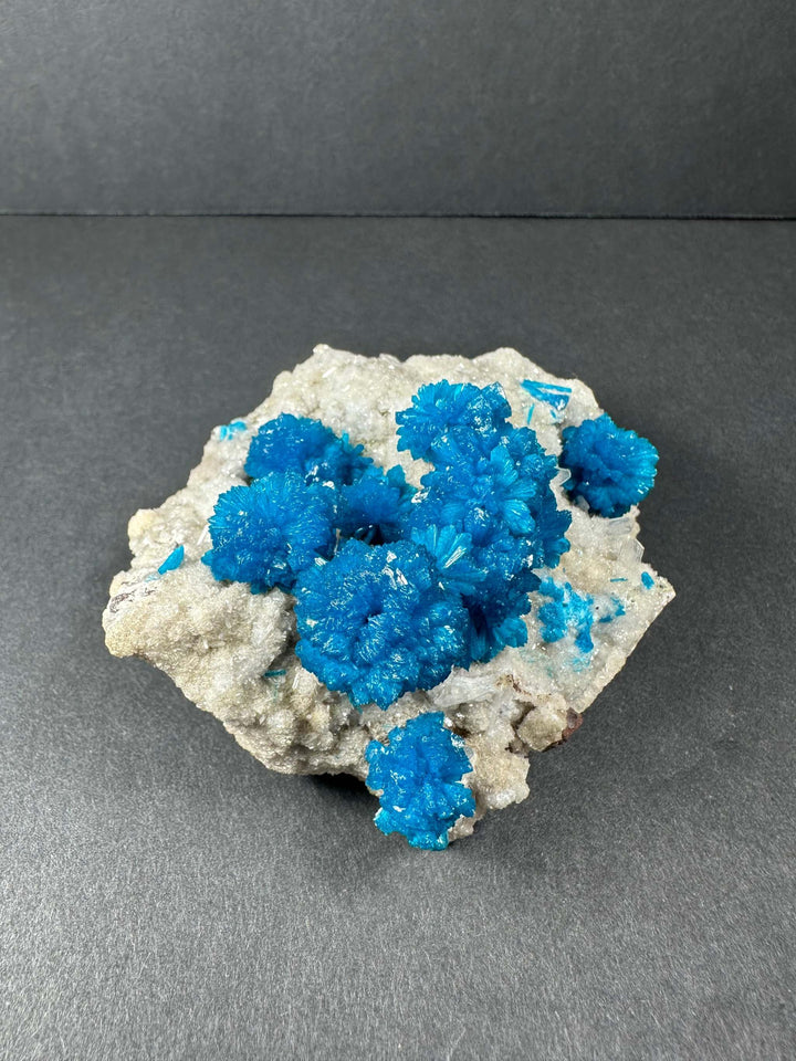 Cavansite with Stilbite on Matrix from Maharashtra, Pune, India