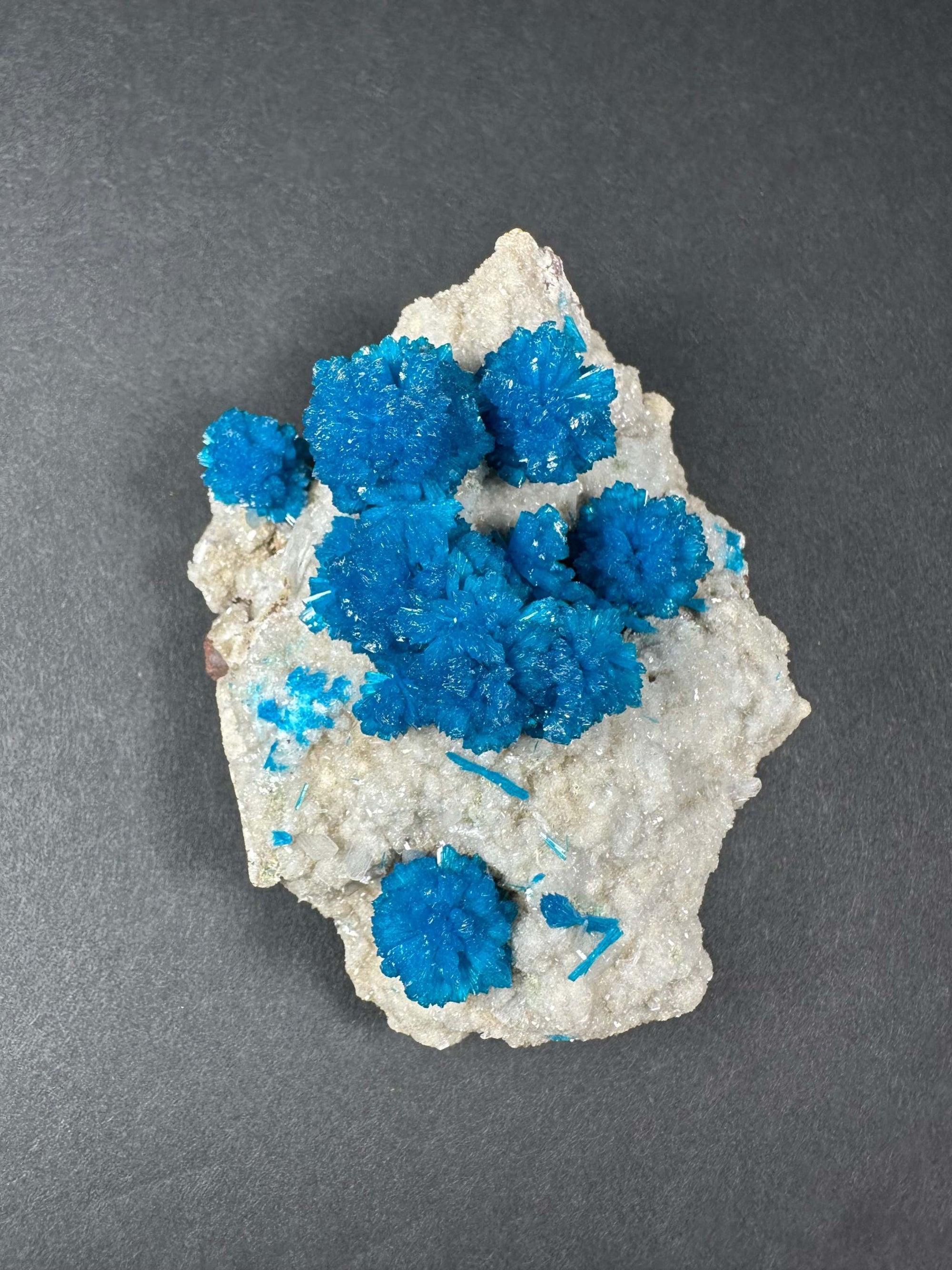 Cavansite with Stilbite on Matrix from Maharashtra, Pune, India