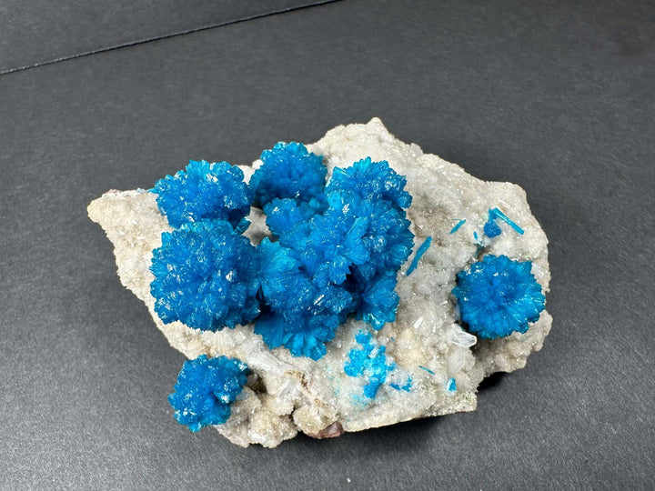Cavansite with Stilbite on Matrix from Maharashtra, Pune, India