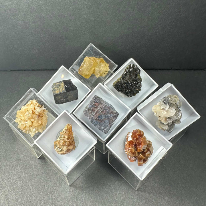 Thumbnail Specimens in Acrylic Box from Morocco