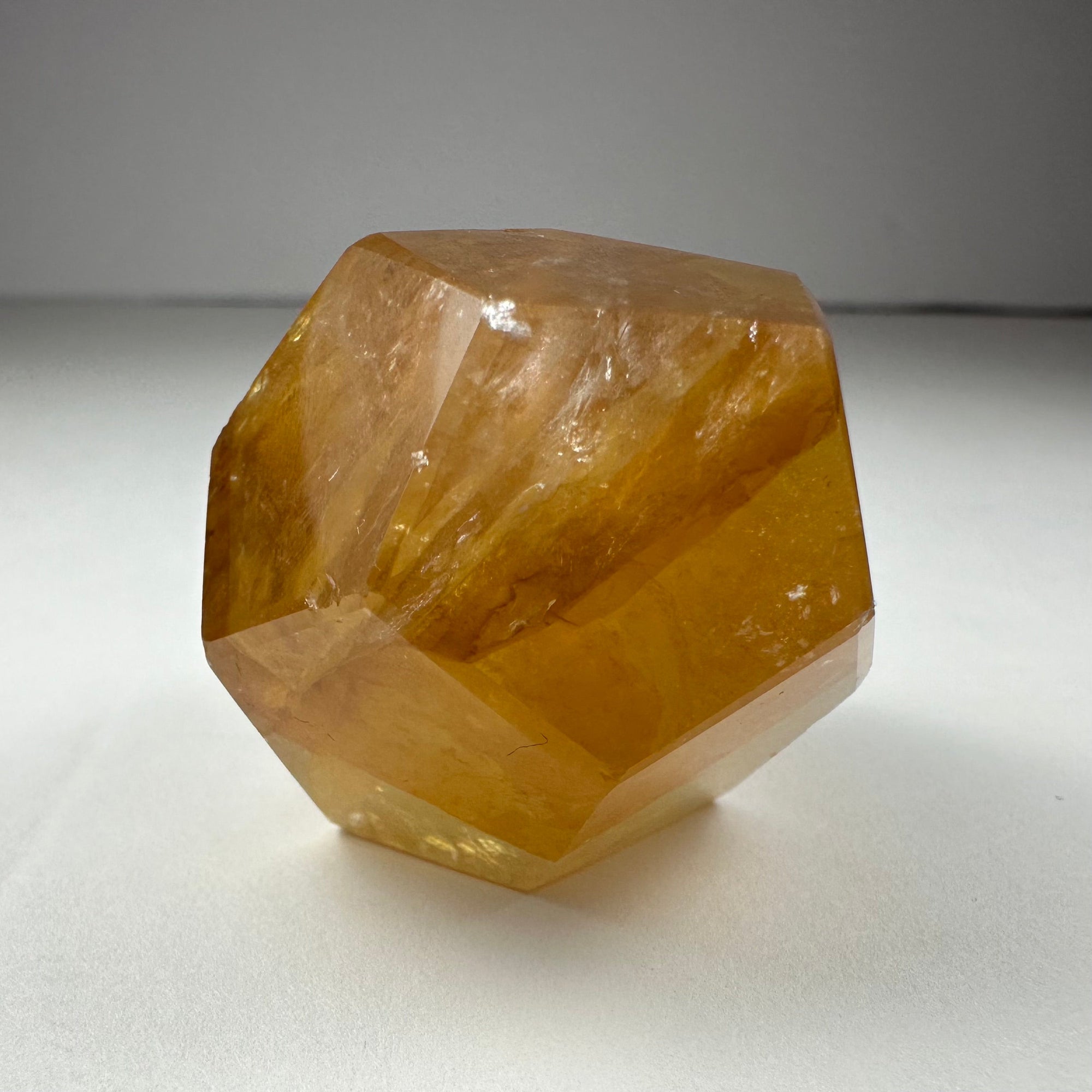 Yellow Hematoid Quartz Dodecahedron Carving from Brazil