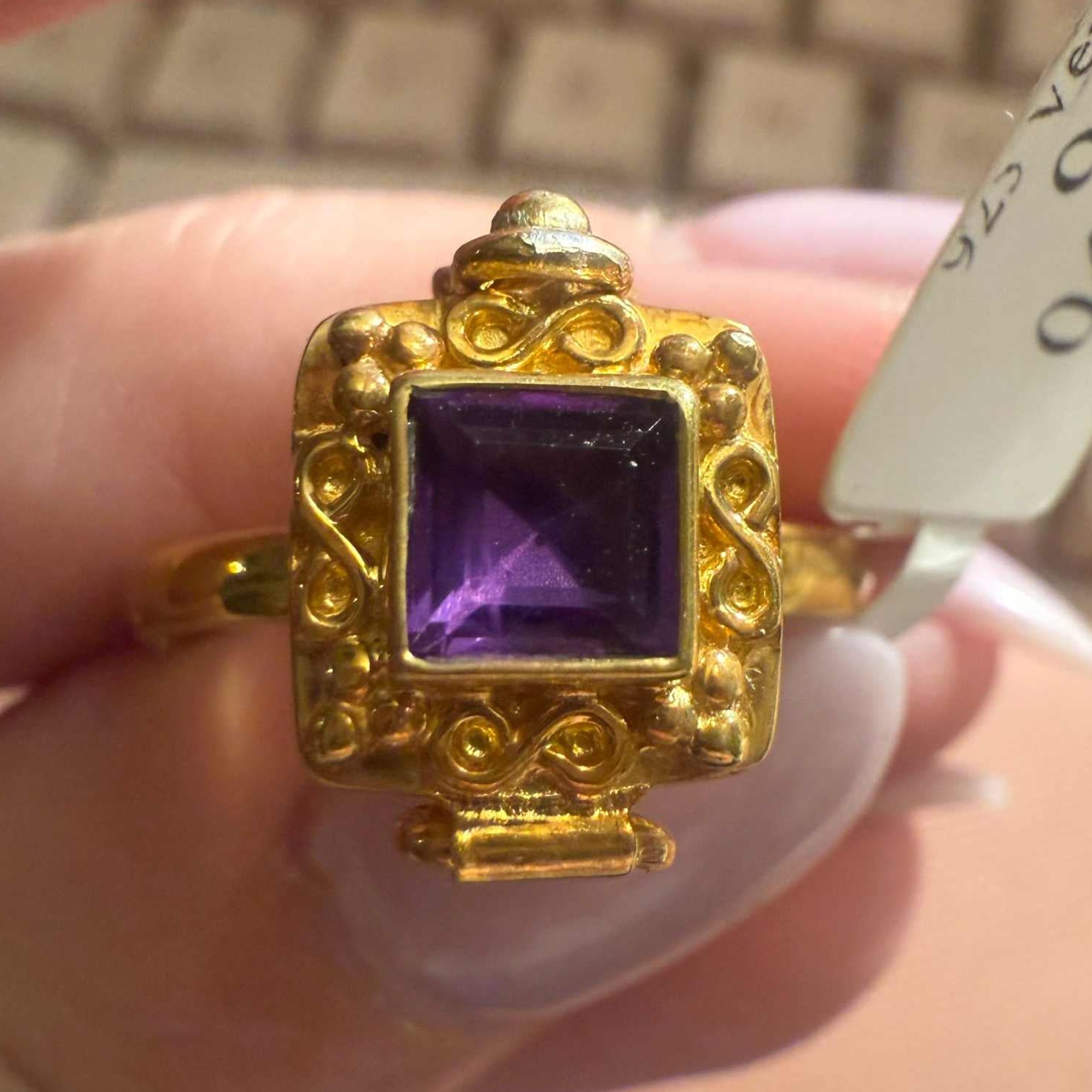 Poison Ring | Sterling Silver &amp; Gold Vermeil Secret Locket Ring