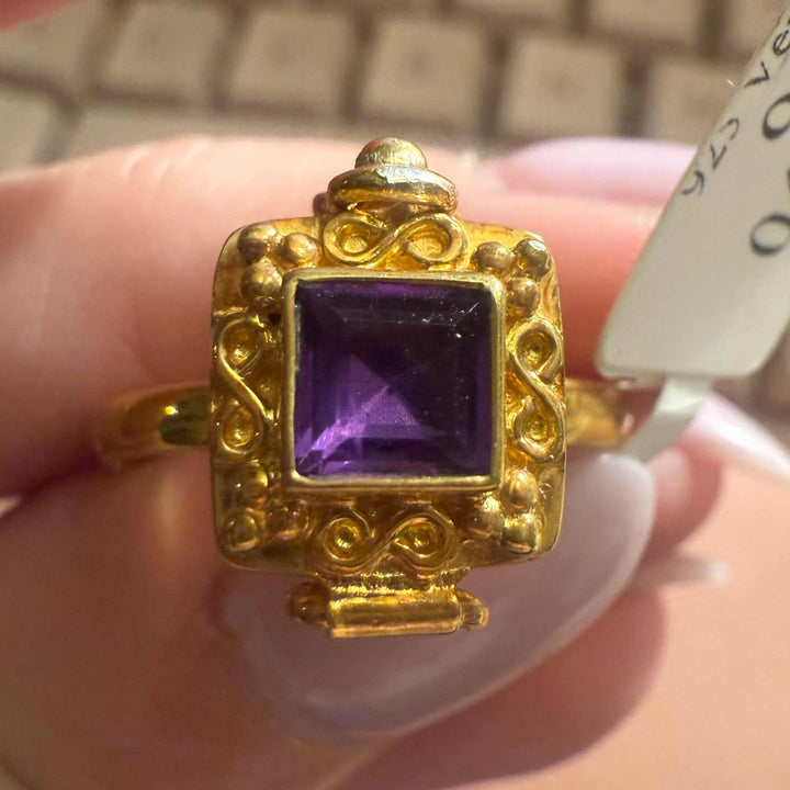 Poison Ring | Sterling Silver &amp; Gold Vermeil Secret Locket Ring