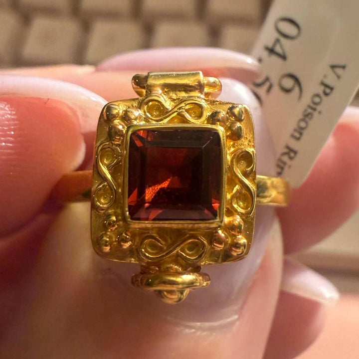 Poison Ring | Sterling Silver &amp; Gold Vermeil Secret Locket Ring
