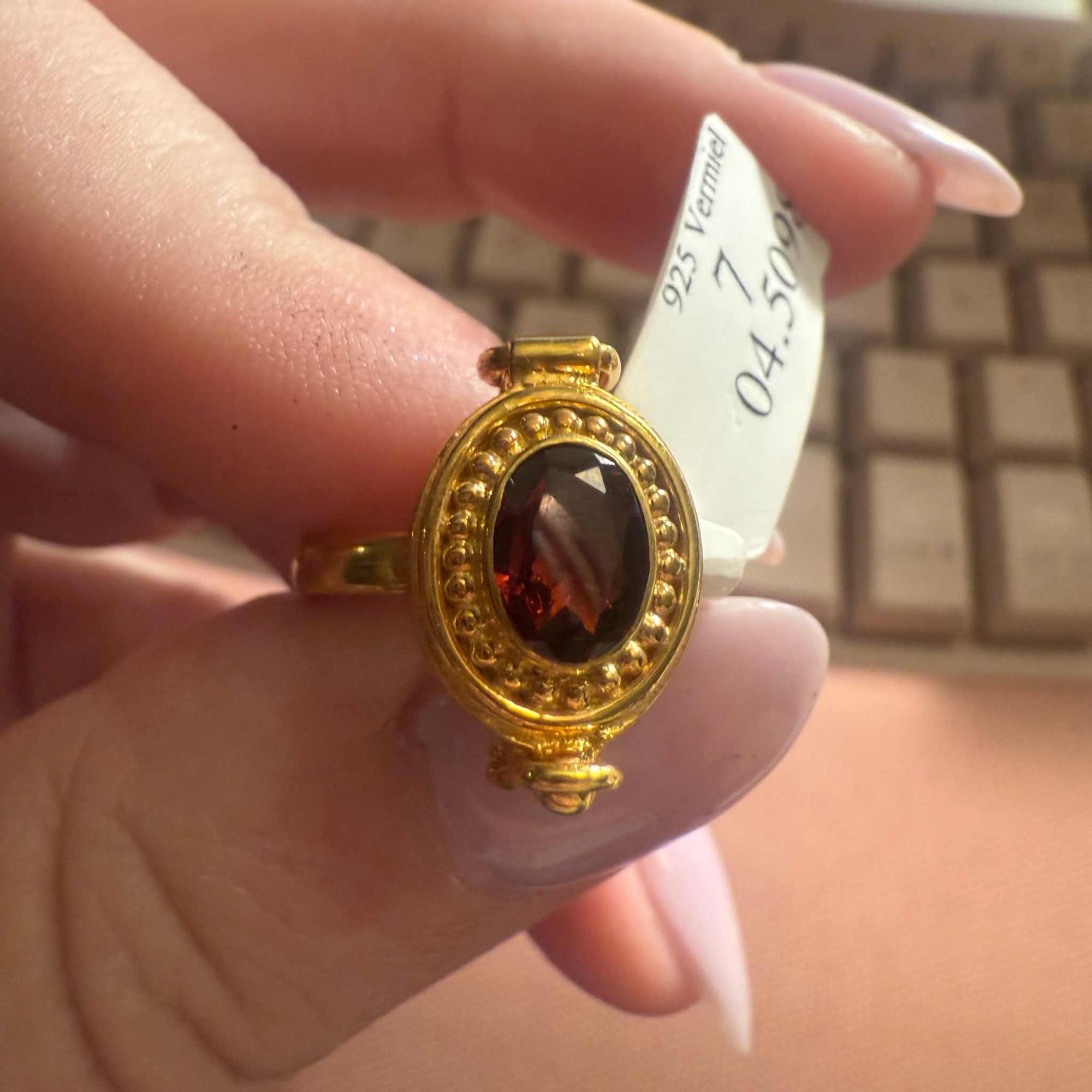 Poison Ring | Sterling Silver &amp; Gold Vermeil Secret Locket Ring