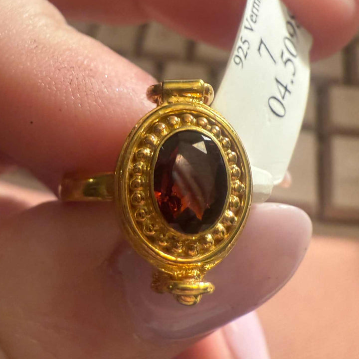 Poison Ring | Sterling Silver &amp; Gold Vermeil Secret Locket Ring