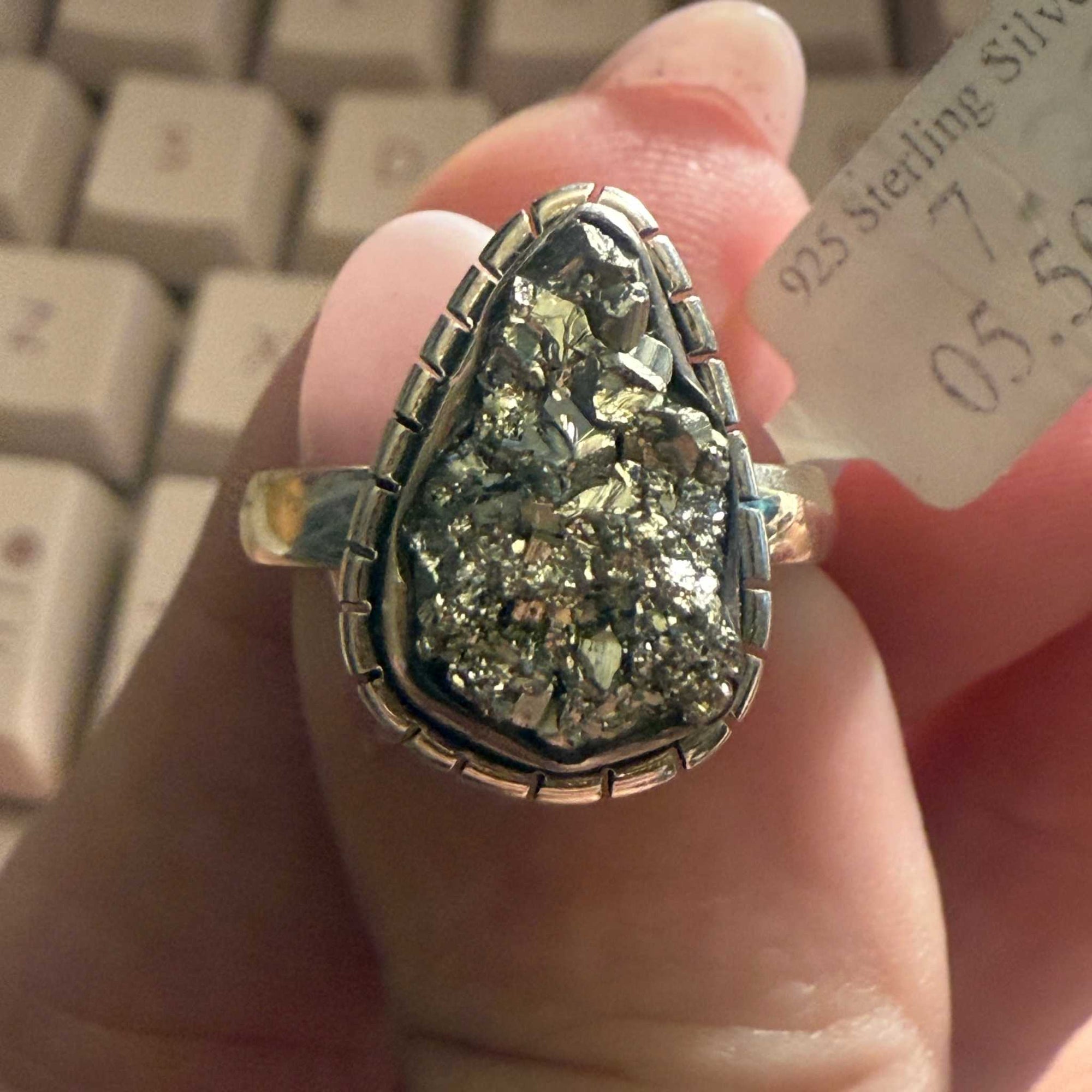 Rough Pyrite Ring | Sterling Silver