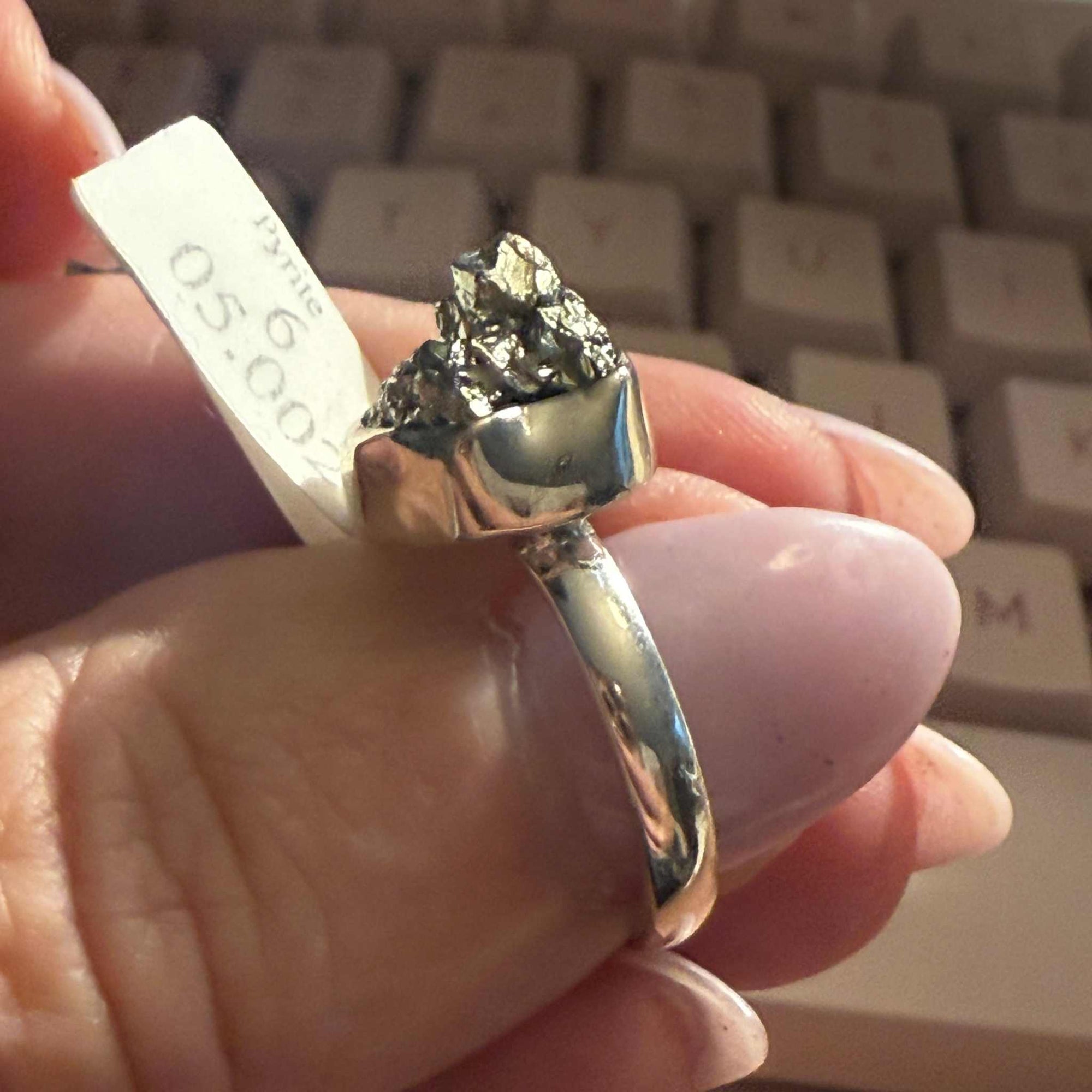 Rough Pyrite Ring | Sterling Silver